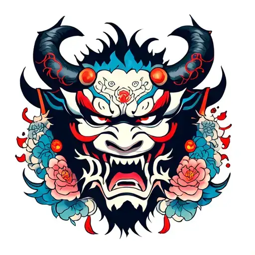 Oni Mask Surrounded