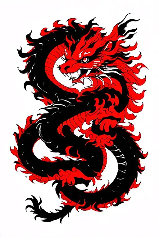 Red Lion And Black Dragon Wrapping