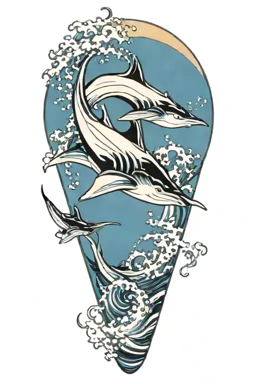 Manta Ray In Kanagawa Wave