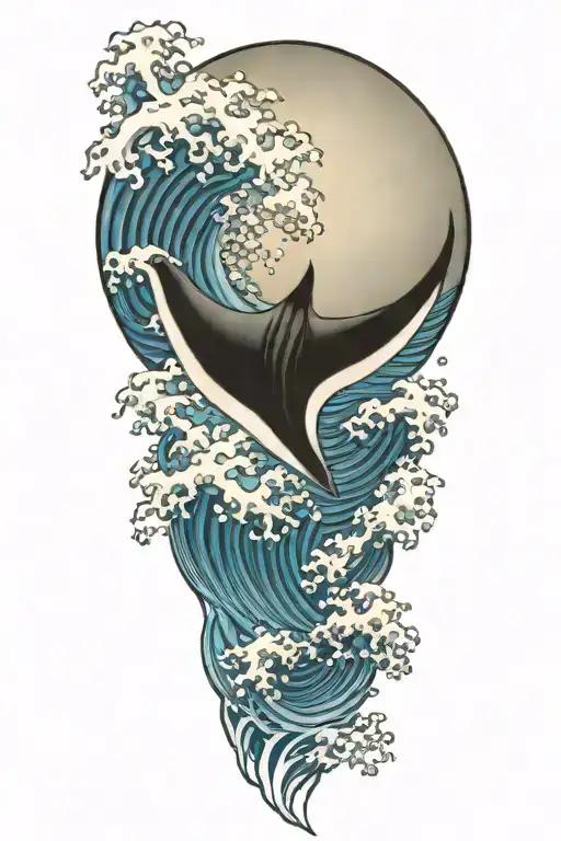 Manta Ray In Kanagawa Wave
