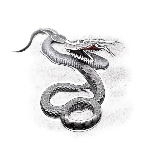 Metal Snake With Scales