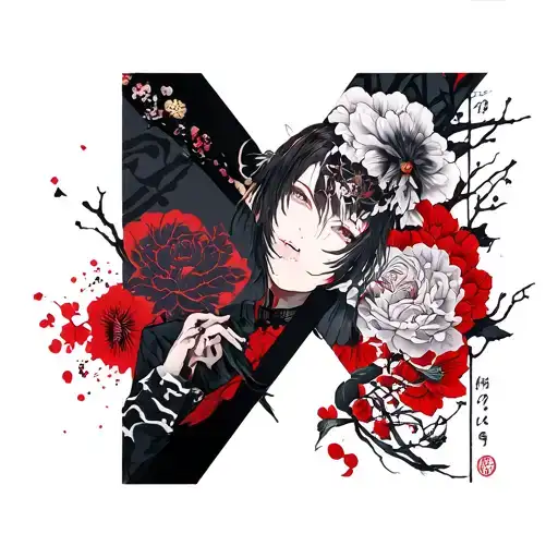 Tokyo Ghoul Anime Themed Half Sleeve