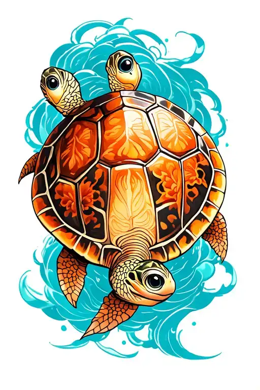 Turtle Looks Like Floating Away