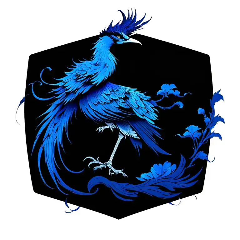 Blue And Black Phoenix