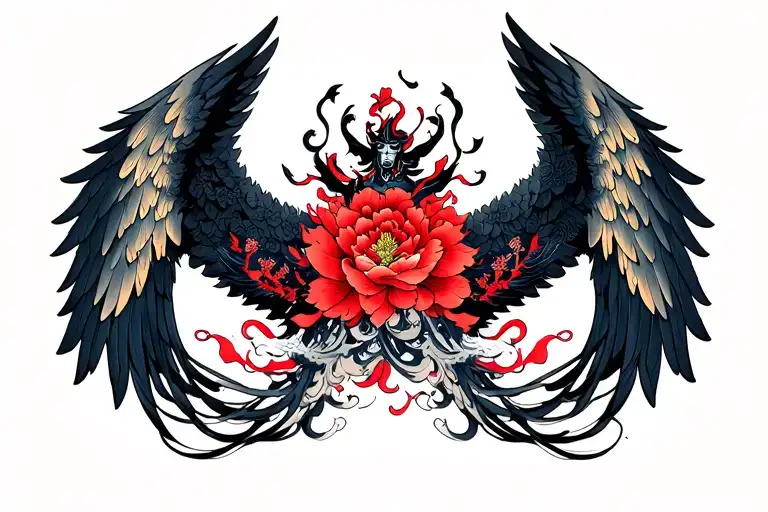 Two Wings And Lords Behind The Waist Up