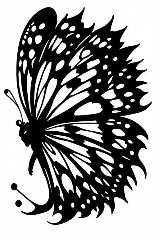 Music Butterfly Stencil Art