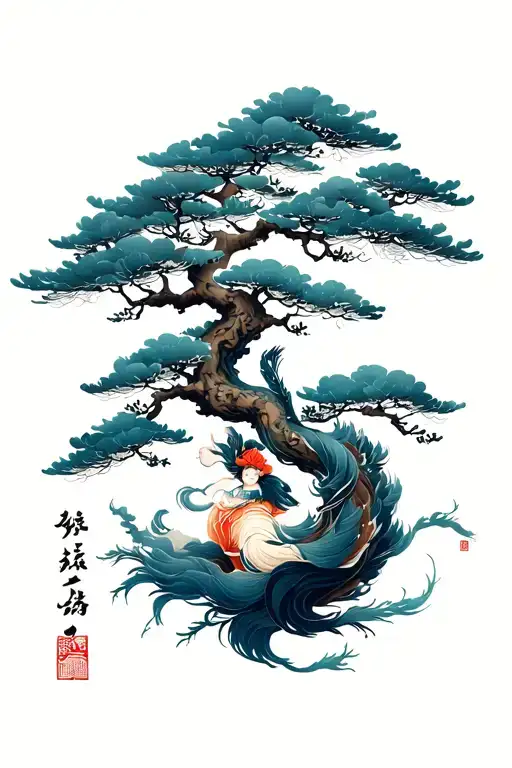 Phoniex Rising Into The Tree