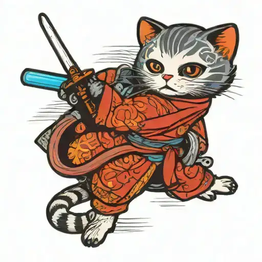 Monmoncat With Lightsaber