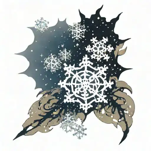 Night Sky In A Snow Flake