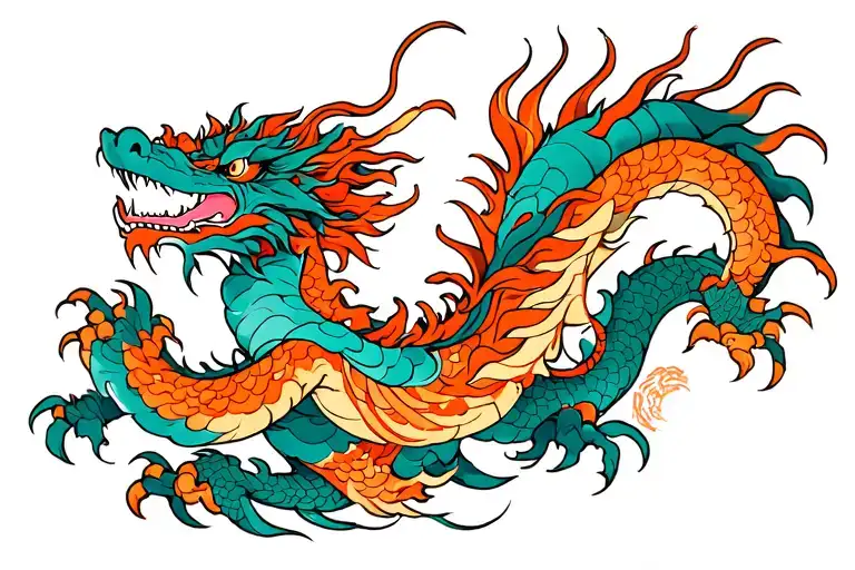 Japanese Dragon On Arm