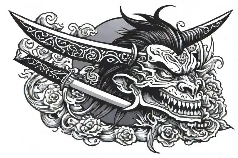 Dagger With Teeths In The Blade And One Eye In The Top