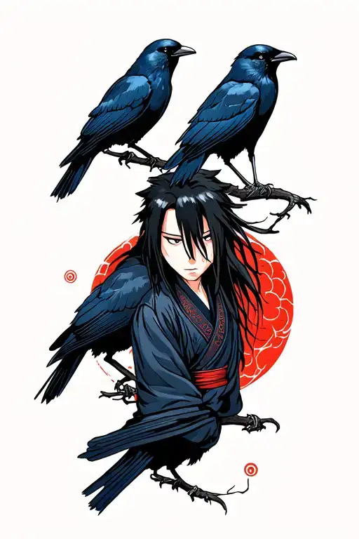 Itachi Uchiha With Crows
