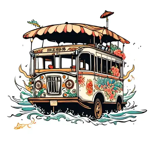 Philippine Jeepney Floating
