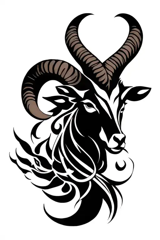 Tribal Aries Zodiac Sign