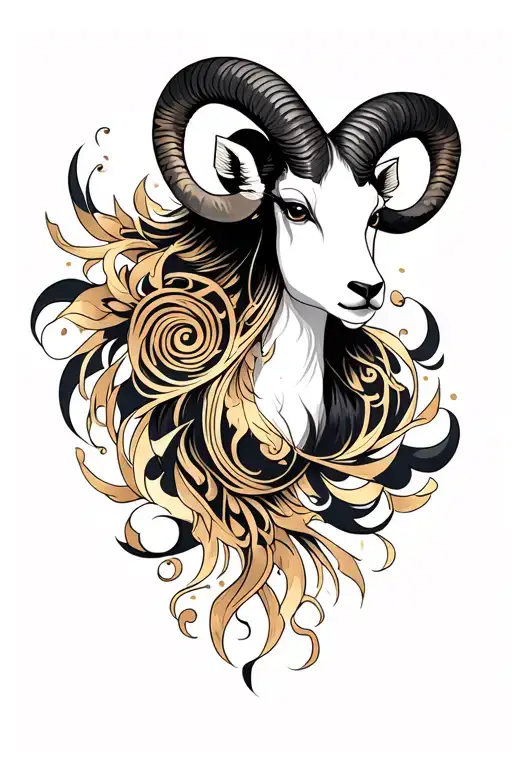 Tribal Aries Zodiac Sign