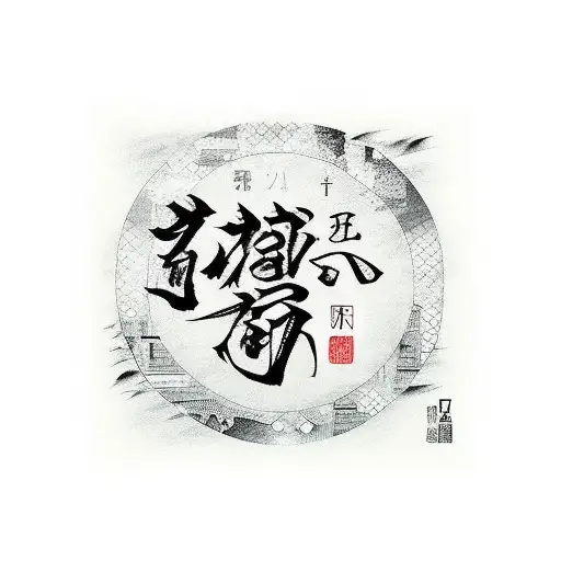 Rap Lyrics Written In Japanese Calligraphy With A New York Cityscape Background