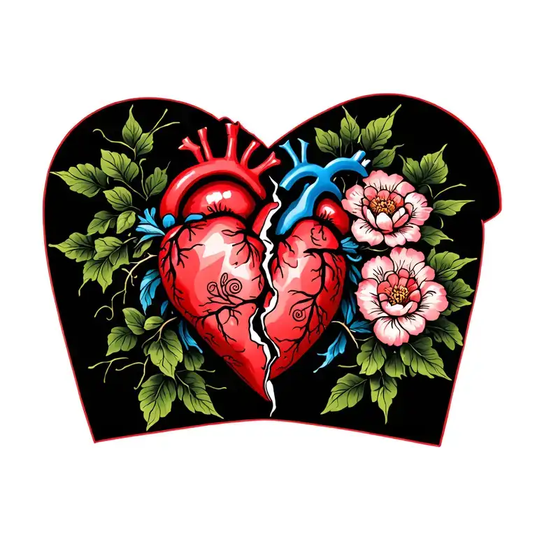 Human Heart Torn In Two