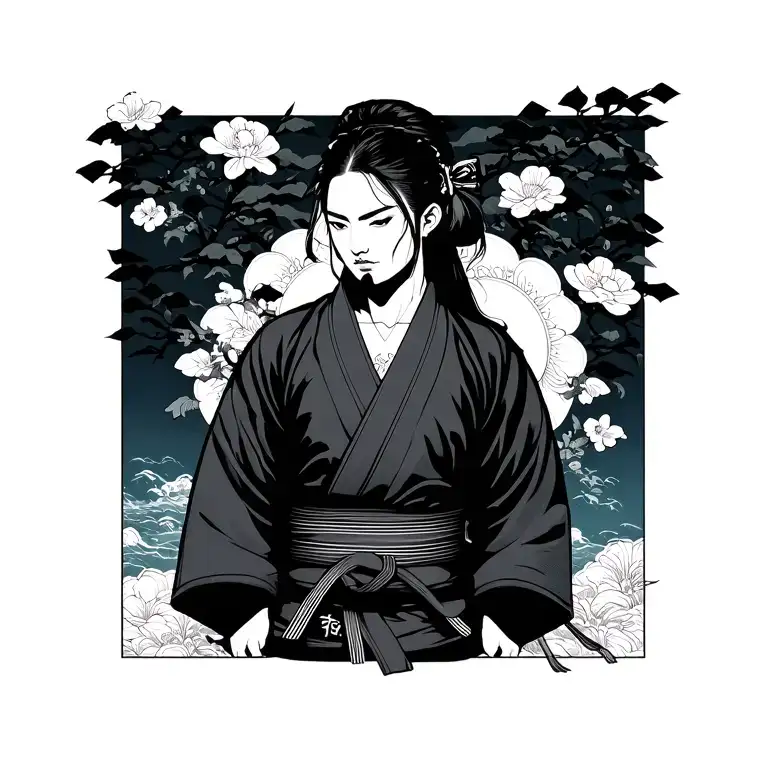 Mono With Kimono By Jiu Jitsu Belt Tied