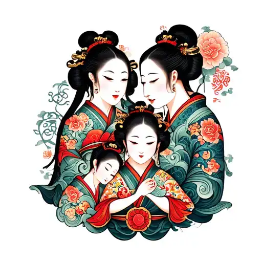 Familey Tattoo Design Featuring