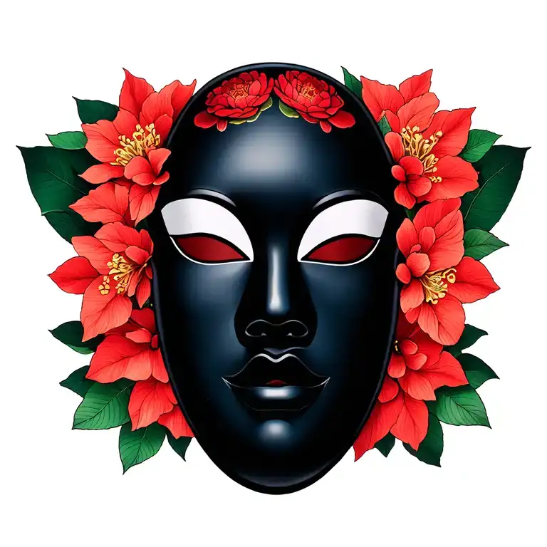 Only Mask With Sakura Petals