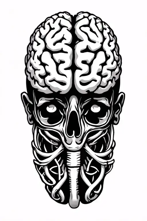 Brain Attached To Nervous System