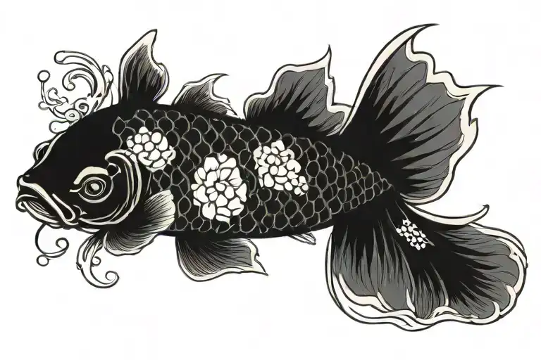 Black Koi Carp Fish
