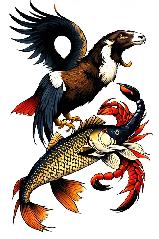 Goat Vs Fish Vs Eagle Vs Scorpion