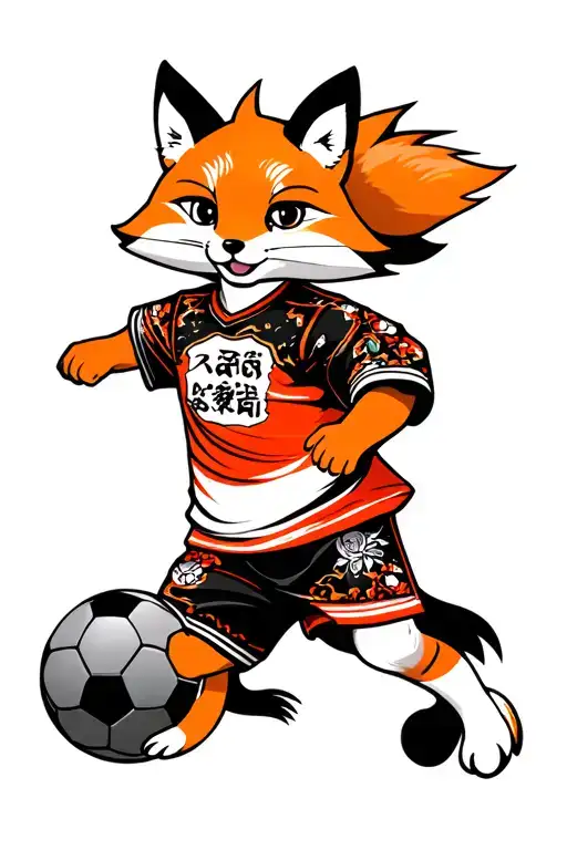 Fox Playing Soccer