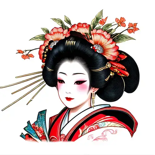 Geisha Wearing