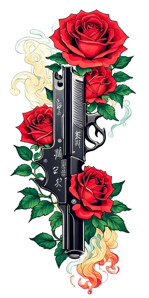 Rose Guns Angle Smoke Rises