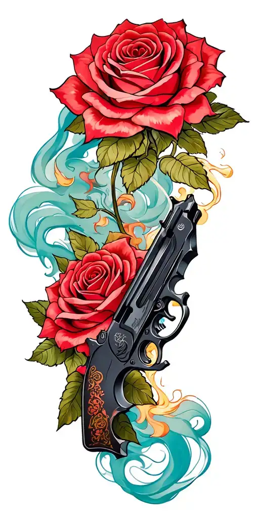 Rose Guns Angle Smoke Rises