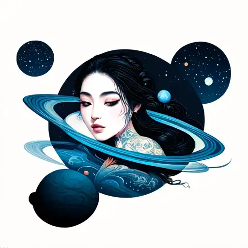 Woman With Planets