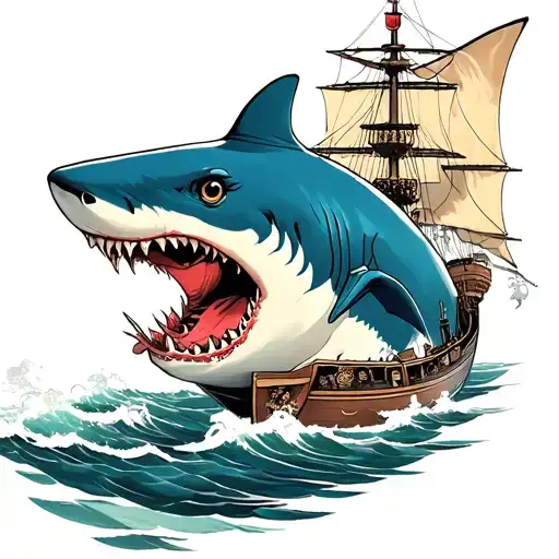 Shark And Ship