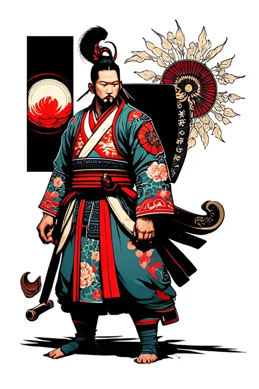 Japanese Warrior Standing