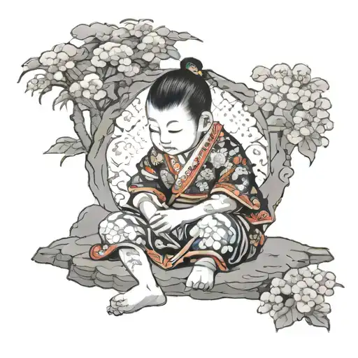 Prosperous Child Sitting