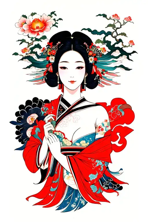 Woman Holding Skythe