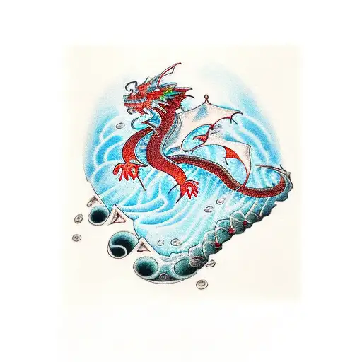 Coi Fish Climbing Up A Waterfall And Then Becoming A Dragon Once Jumped Over The Waterfall