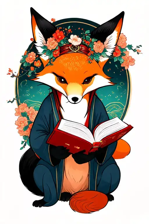 Fox Reading Book