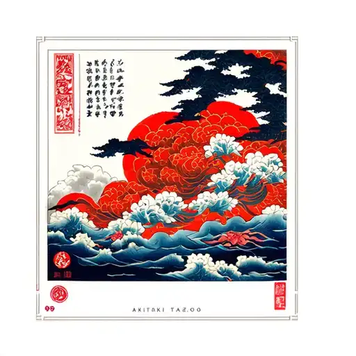 Akatsuki Red Cloud And Kanji