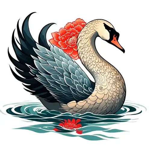Chinese Style Swan Shoulder Plus Arms