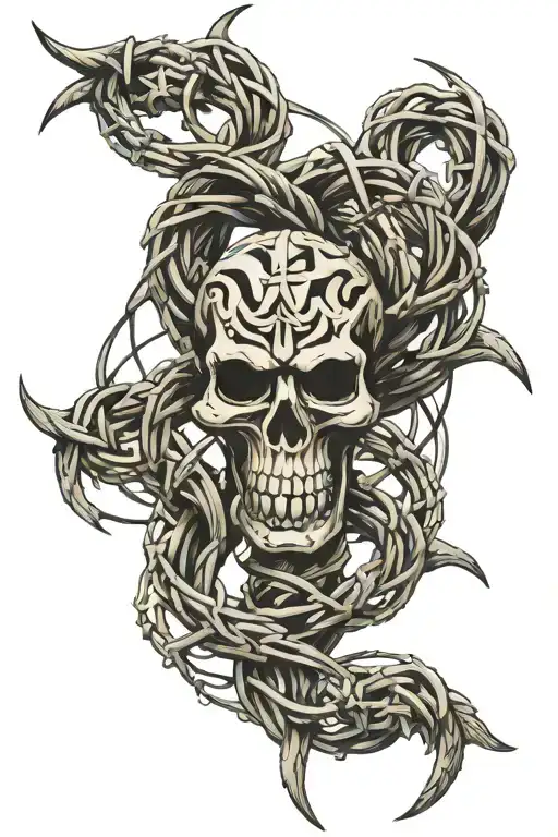 Tribal Barbed Wire Wrapped