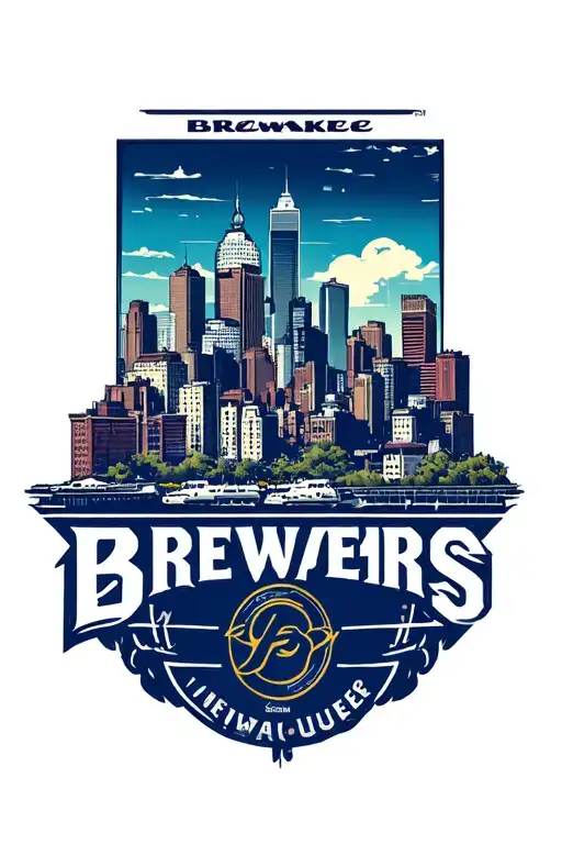 Milwaukee Skyline With Brewers