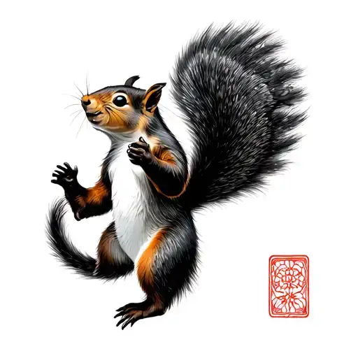 Squirrel Reaching Towards The Sky