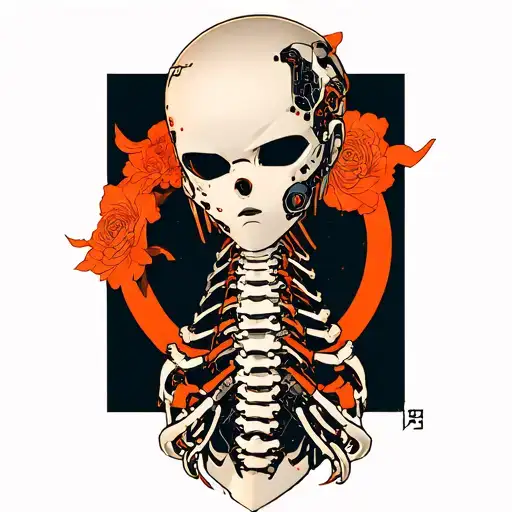 Small Robotic Spine Tattoo From Cyberpunk 2077 Character Immersed