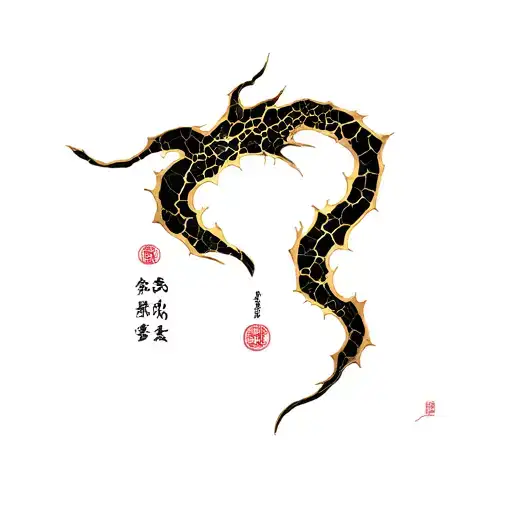 Kitsungi Gold Cracks On A Black