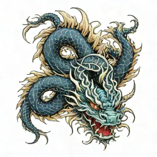 Serpentine White Dragon Wrapped