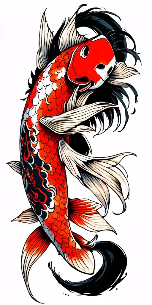 Japanese Temple Koi Fish Samurai Warrior Is Only A Mask