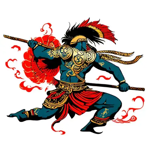 Spartan Warrior Battling