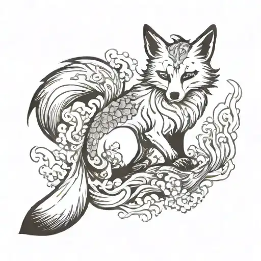 Kitsune Fox With Smoke