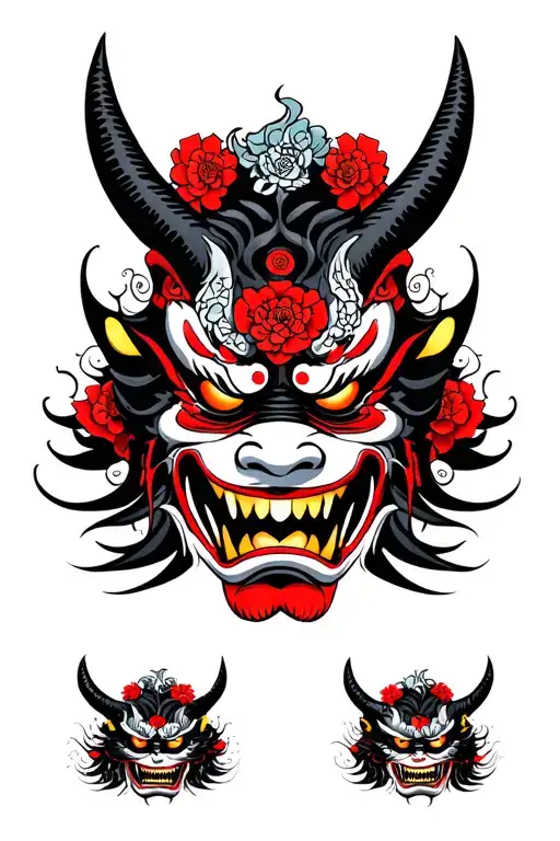 Wrath Deadly Sin Japanese Demon Mask